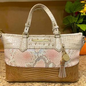 Brahmin Pink Madera Mini Asher